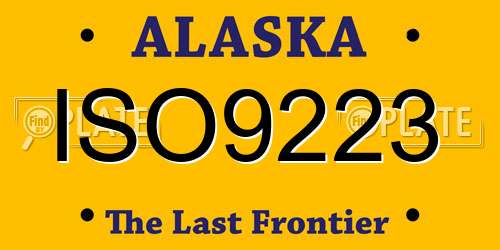 ISO9223 Alaska License Plate