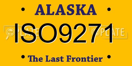 ISO9271 Alaska License Plate