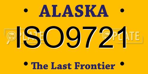 ISO9721 Alaska License Plate