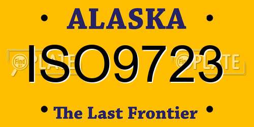 ISO9723 Alaska License Plate