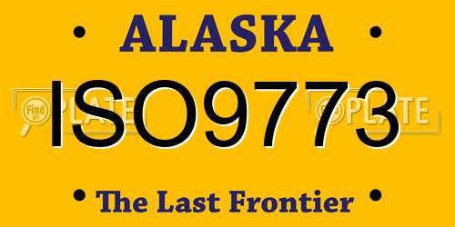 ISO9773 Alaska License Plate