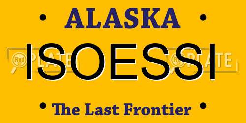 ISOESSI Alaska License Plate