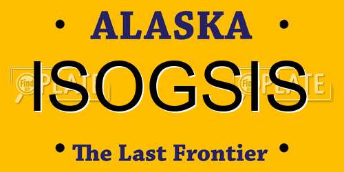 ISOGSIS Alaska License Plate