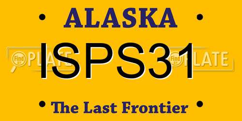 ISPS31 Alaska License Plate