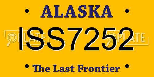 ISS7252 Alaska License Plate
