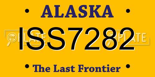 ISS7282 Alaska License Plate