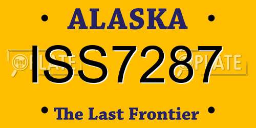ISS7287 Alaska License Plate