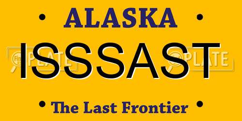 ISSSAST Alaska License Plate