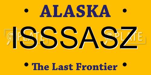 ISSSASZ Alaska License Plate