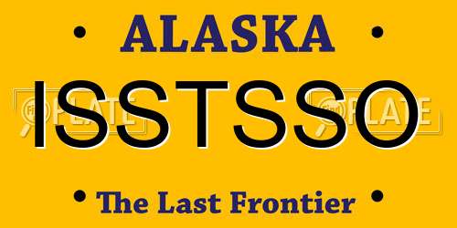 ISSTSSO Alaska License Plate