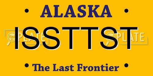 ISSTTST Alaska License Plate