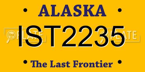 IST2235 Alaska License Plate