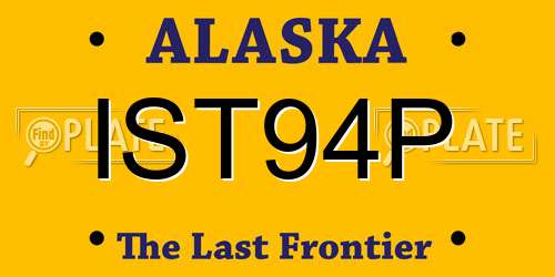 IST94P Alaska License Plate