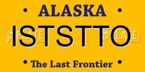 ISTSTTO Alaska License Plate