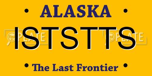 ISTSTTS Alaska License Plate