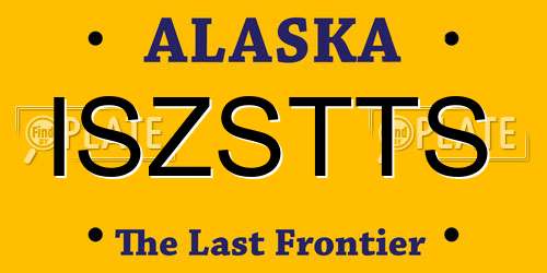 ISZSTTS Alaska License Plate