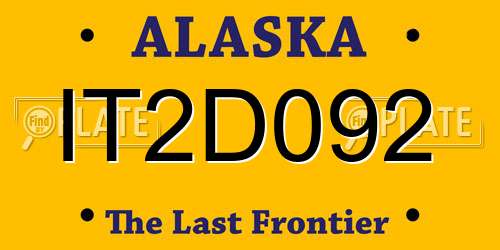 IT2D092 Alaska License Plate