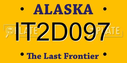 IT2D097 Alaska License Plate
