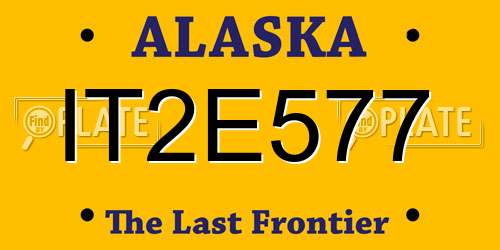 IT2E577 Alaska License Plate