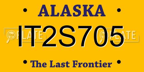 IT2S705 Alaska License Plate