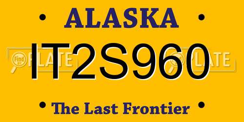 IT2S960 Alaska License Plate