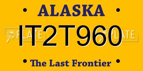 IT2T960 Alaska License Plate
