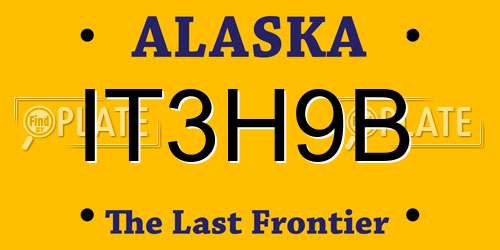 IT3H9B Alaska License Plate