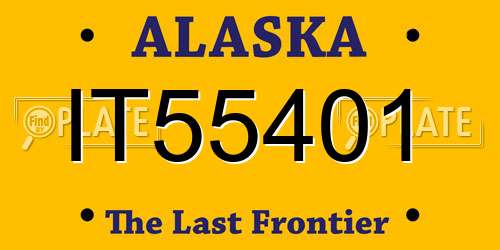 IT55401 Alaska License Plate