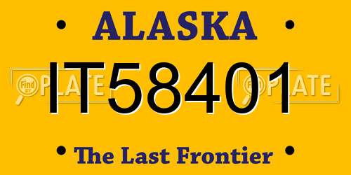 IT58401 Alaska License Plate