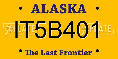IT5B401 Alaska License Plate