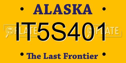 IT5S401 Alaska License Plate