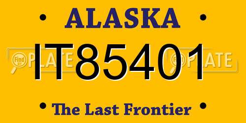 IT85401 Alaska License Plate