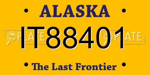IT88401 Alaska License Plate