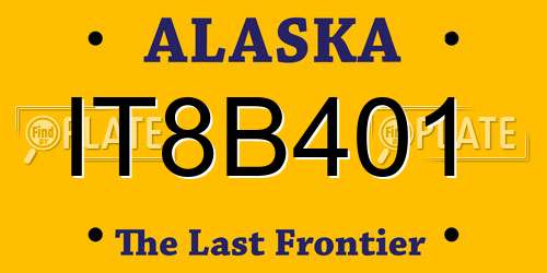 IT8B401 Alaska License Plate