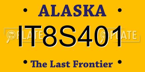 IT8S401 Alaska License Plate