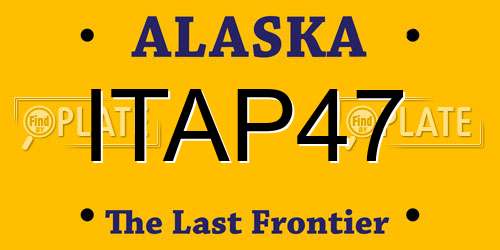 ITAP47 Alaska License Plate