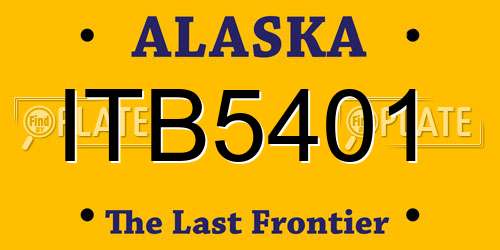 ITB5401 Alaska License Plate