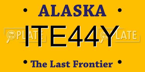ITE44Y Alaska License Plate