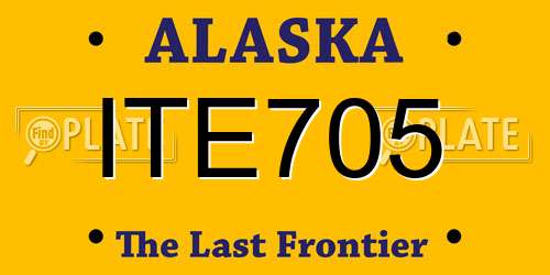 ITE705 Alaska License Plate