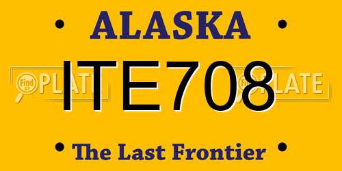 ITE708 Alaska License Plate