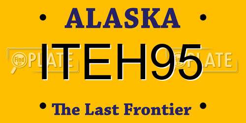 ITEH95 Alaska License Plate