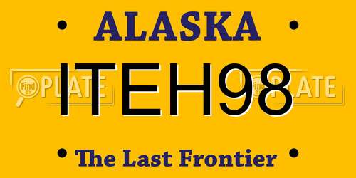 ITEH98 Alaska License Plate