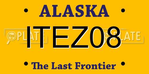 ITEZ08 Alaska License Plate