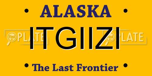 ITGIIZI Alaska License Plate