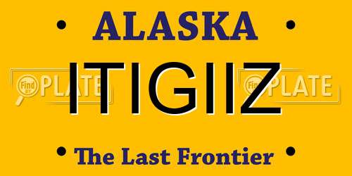 ITIGIIZ Alaska License Plate