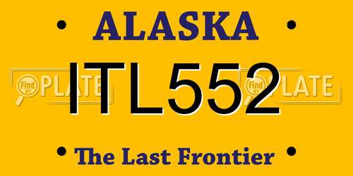 ITL552 Alaska License Plate