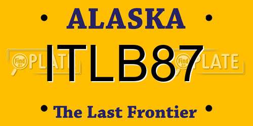 ITLB87 Alaska License Plate