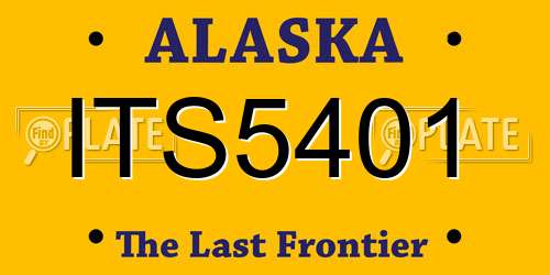 ITS5401 Alaska License Plate