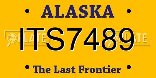 ITS7489 Alaska License Plate