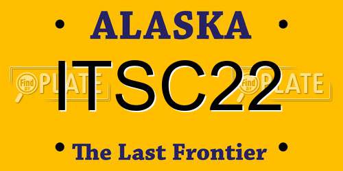 ITSC22 Alaska License Plate